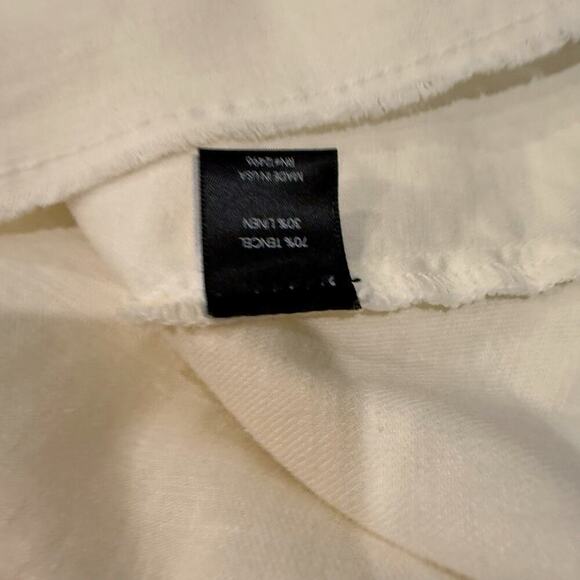 Parker Smith Top Women’s Small Ivory Tencel Linen Sleeveless Blouse USA Made - Picture 7 of 12